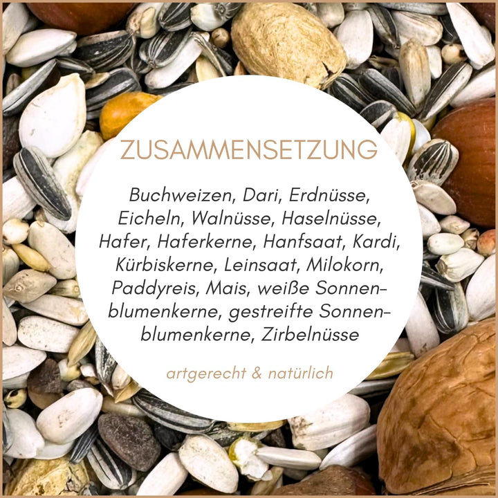 Supravit Artgerechtes Eichhörnchen Futter 1kg | Ausgewogenes Eichhörnchen-Futter mit Haselnüsse & Wa