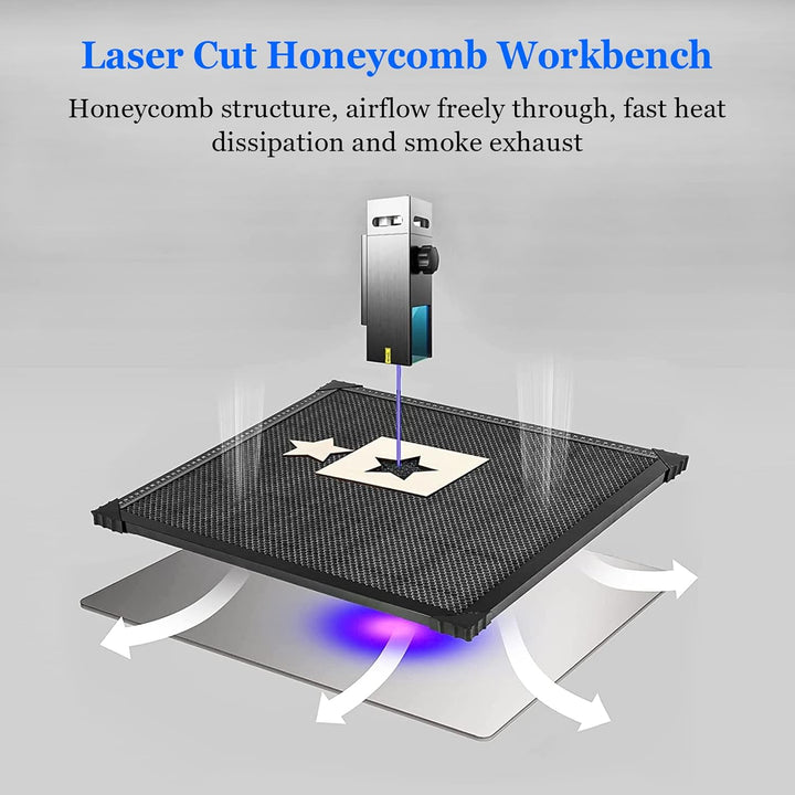 440*440 mm Wabenlaser-Schneidetisch, strapazierfähige Aluminiumplatte mit Stahlwaben-Tisch für effiz