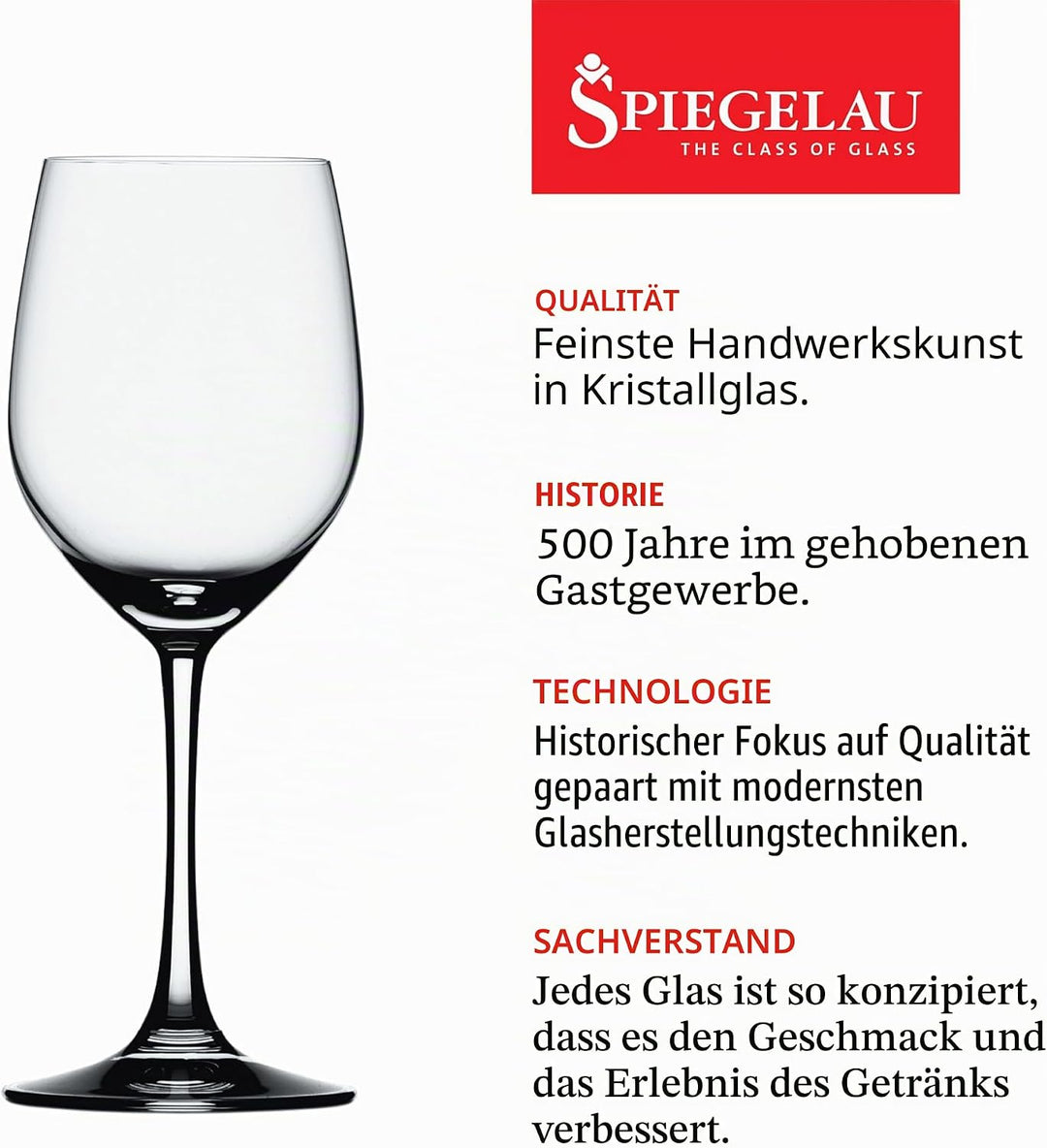 Spiegelau &amp; Nachtmann Weinglas, Glas, Transparent, 4 Stück (1er Pack), 4 Weissweingläser, Weissweing