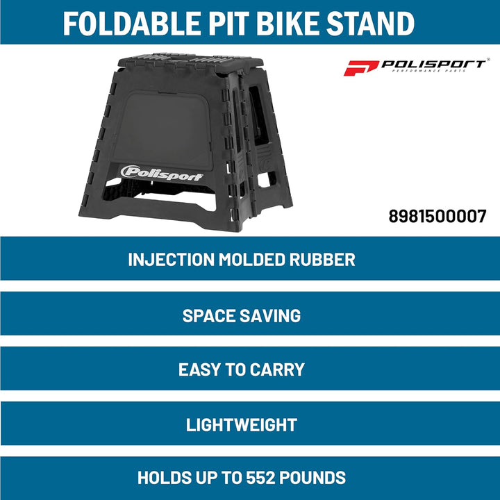 Polisport Ständer faltbar schwarz 8981500007, Schwarz