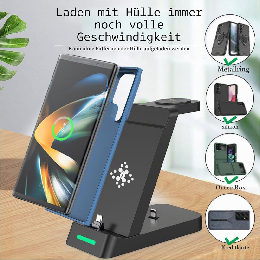 3 in 1 Ladestation für Samsung ladestation Watch und Handy, induktion ladegerät für Sumsung Galaxy S