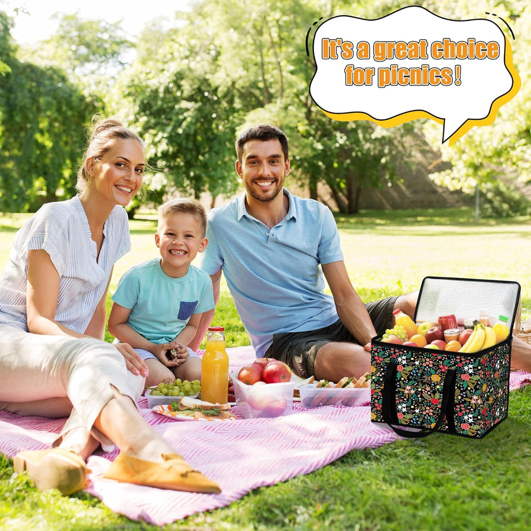 Kühltasche 40L Faltbar Picknicktasche Isolierte Picknick-Lunch-Thermotasche mit stabilen Griffen und