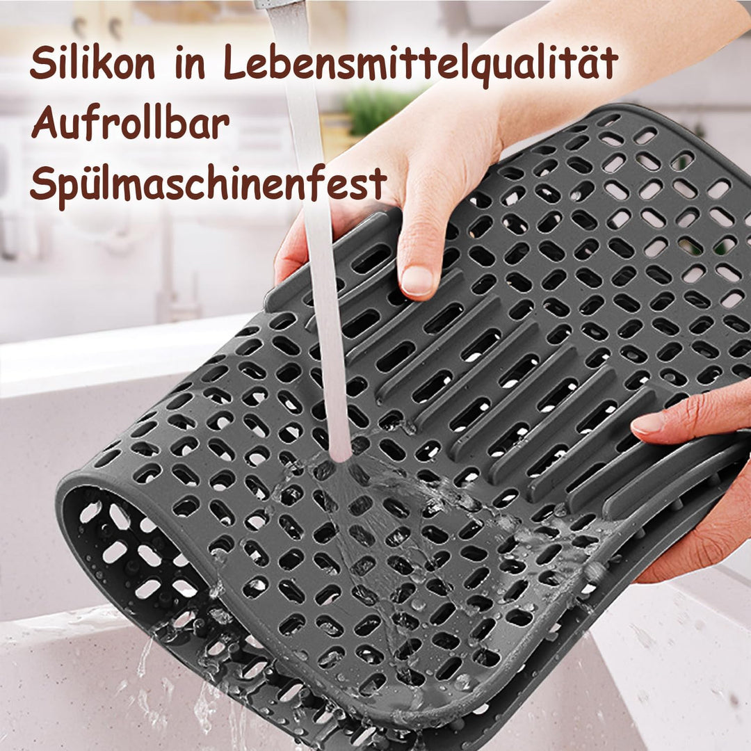 SpüLbeckeneinlage, Silikon SpüLbeckenmatte Silikon 43 x 32 cm, Spülbeckenschutz, hitzebeständig und