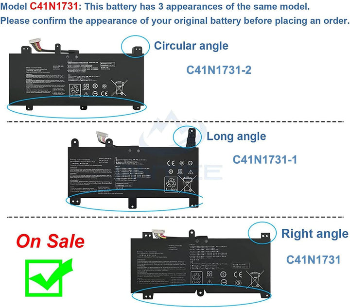C41N1731 C41PnC5 0B200-02940000 Laptop-Akku-Ersatz für ASUS ROG Strix Hero II GL504GM ROG Strix Scar