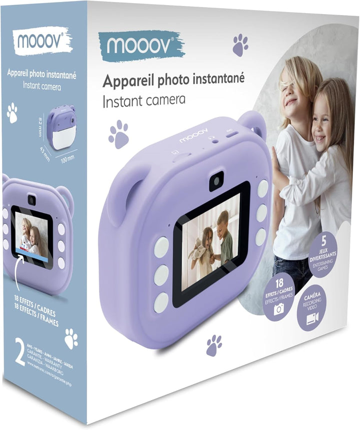 MOOOV 477523 Sofortkamera und Kinderkamera für Mädchen, Jungen, Violett