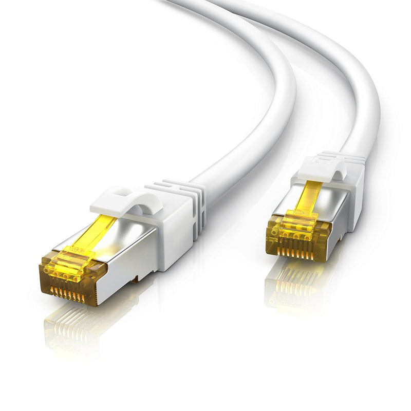 CSL - 15m CAT 7 Netzwerkkabel Gigabit Ethernet LAN Kabel - 10000 Mbit s - Patchkabel - Cat.7 Rohkabe