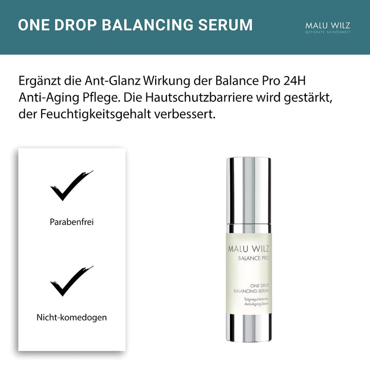 Malu Wilz One Drop Balancing Serum 30 ml I Skincare Anti-Aging-Serum mit Poreway &amp; Vitamin C Ester g