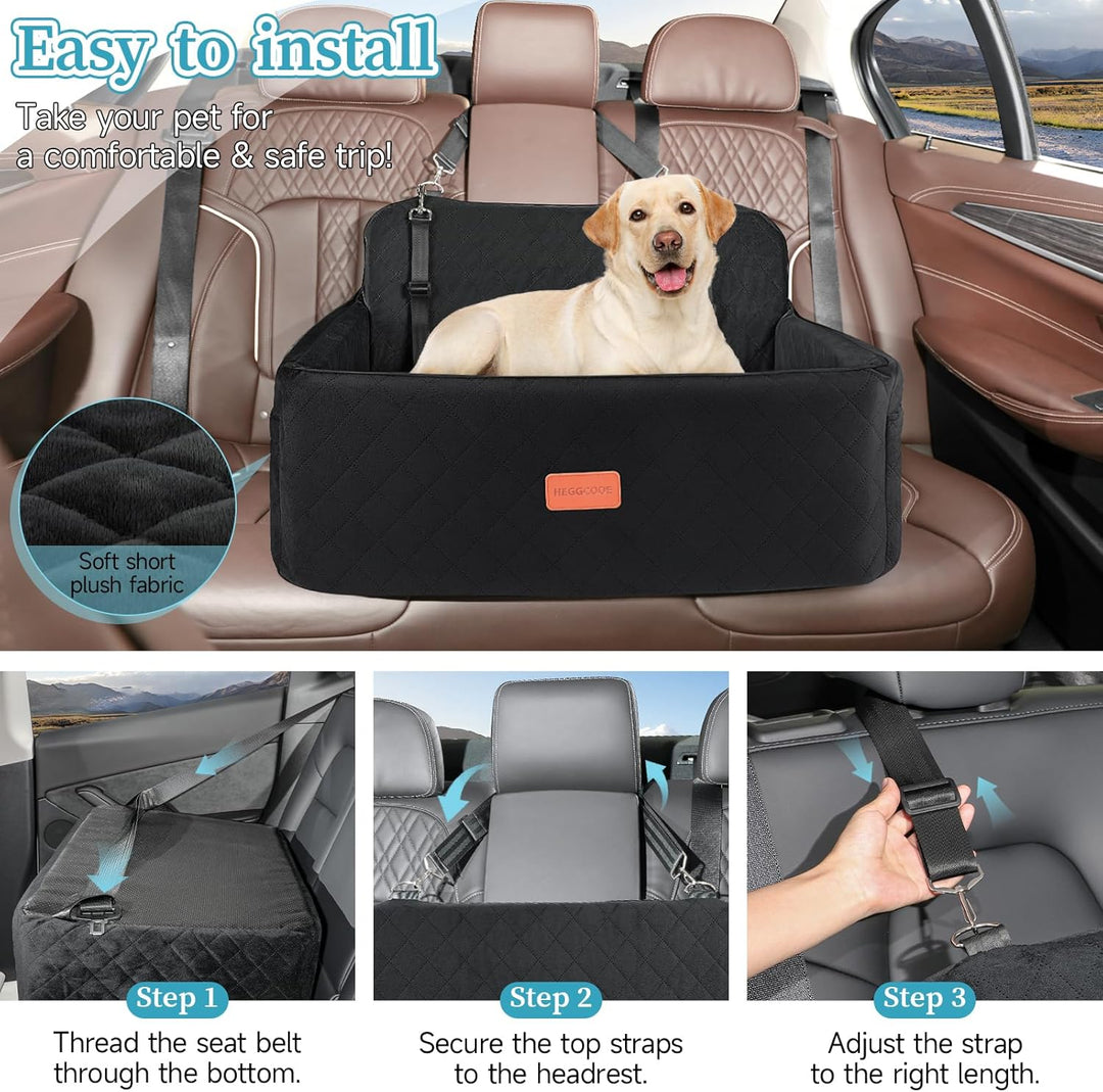 Hundeauto-Sitz für grosse und mittlere Hunde und Sitzerhöhung für kleine Hunde, abnehmbarer und wasc