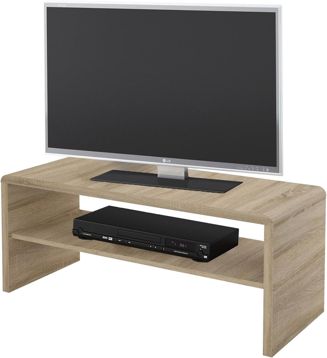 CARO-Möbel Couchtisch Fernsehtisch Lowboard Lenni, in Sonoma Eiche, mit Ablagefach, 100 x 40 x 40 cm