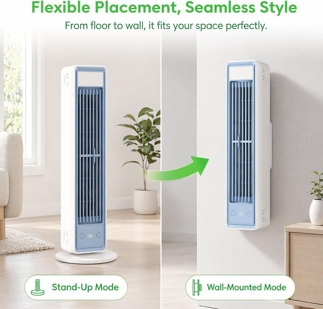 Mobiler Luftkühler Extrem Leise, Tragbare Klimaanlage für Schlafzimmer, Ventilator ohne Flügel mit N