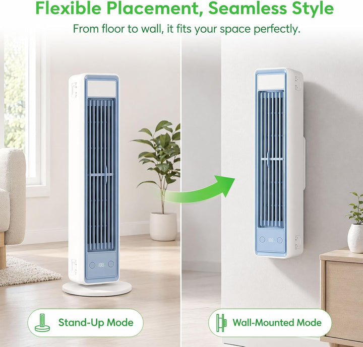 Mobiler Luftkühler Extrem Leise, Tragbare Klimaanlage für Schlafzimmer, Ventilator ohne Flügel mit N