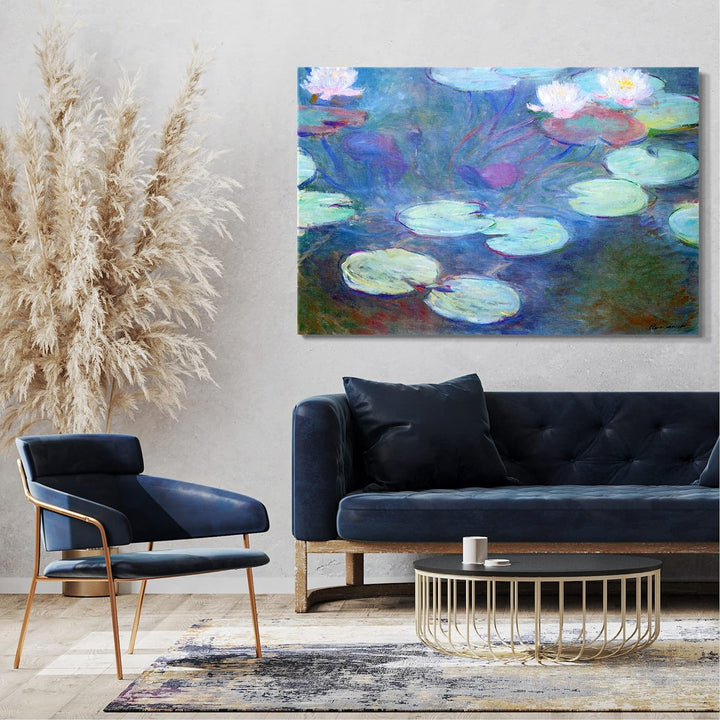 Printed Paintings Leinwand (80x60cm): Claude Monet - Seerosen pink 80x60 cm, 80x60 cm
