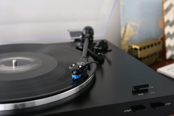 Audio-Technica LP3XBTBK Kabelloser Automatischer Plattenspieler Schwarz Black Bluetooth Single, Blac