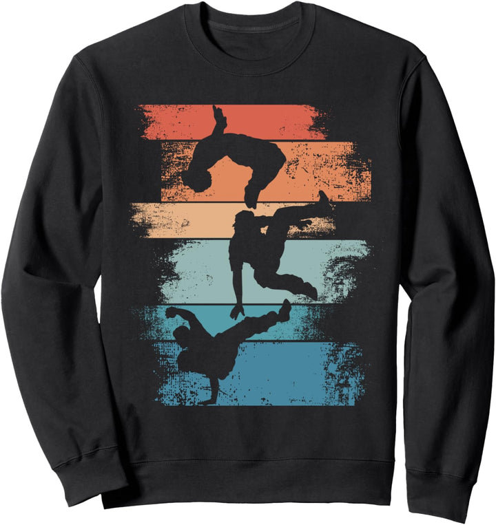 Retro Breakdance Männer Junge Tänzer Sweatshirt