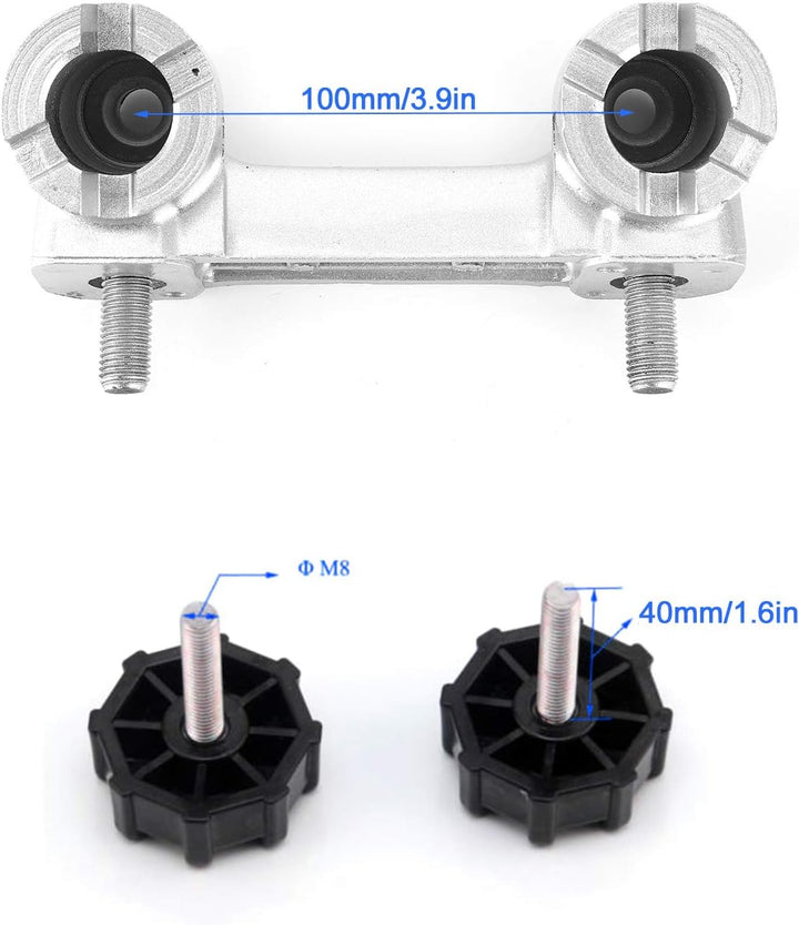 Fydun Motorradlenker Riser Mount Clamp, 3,9 Zoll Silber Stahllegierung mit festem Bolzen Passend für