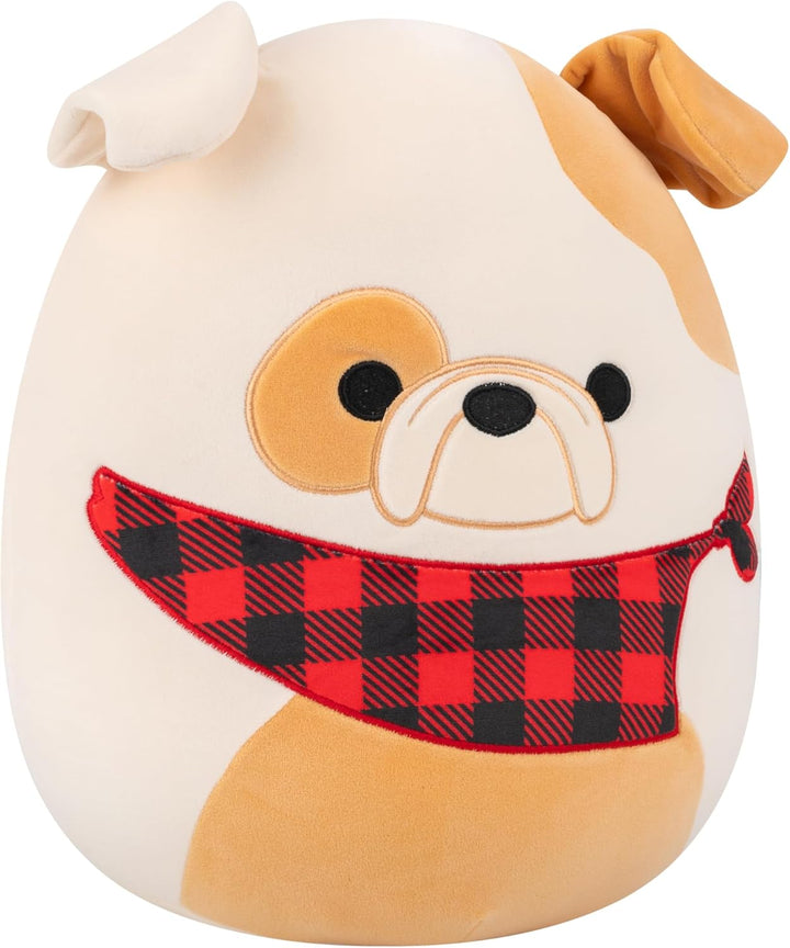 Squishmallows SQCR08585 - Brock die Bulldogge mit Bandana 30 cm, offizielles Jazwares Plüsch, superw
