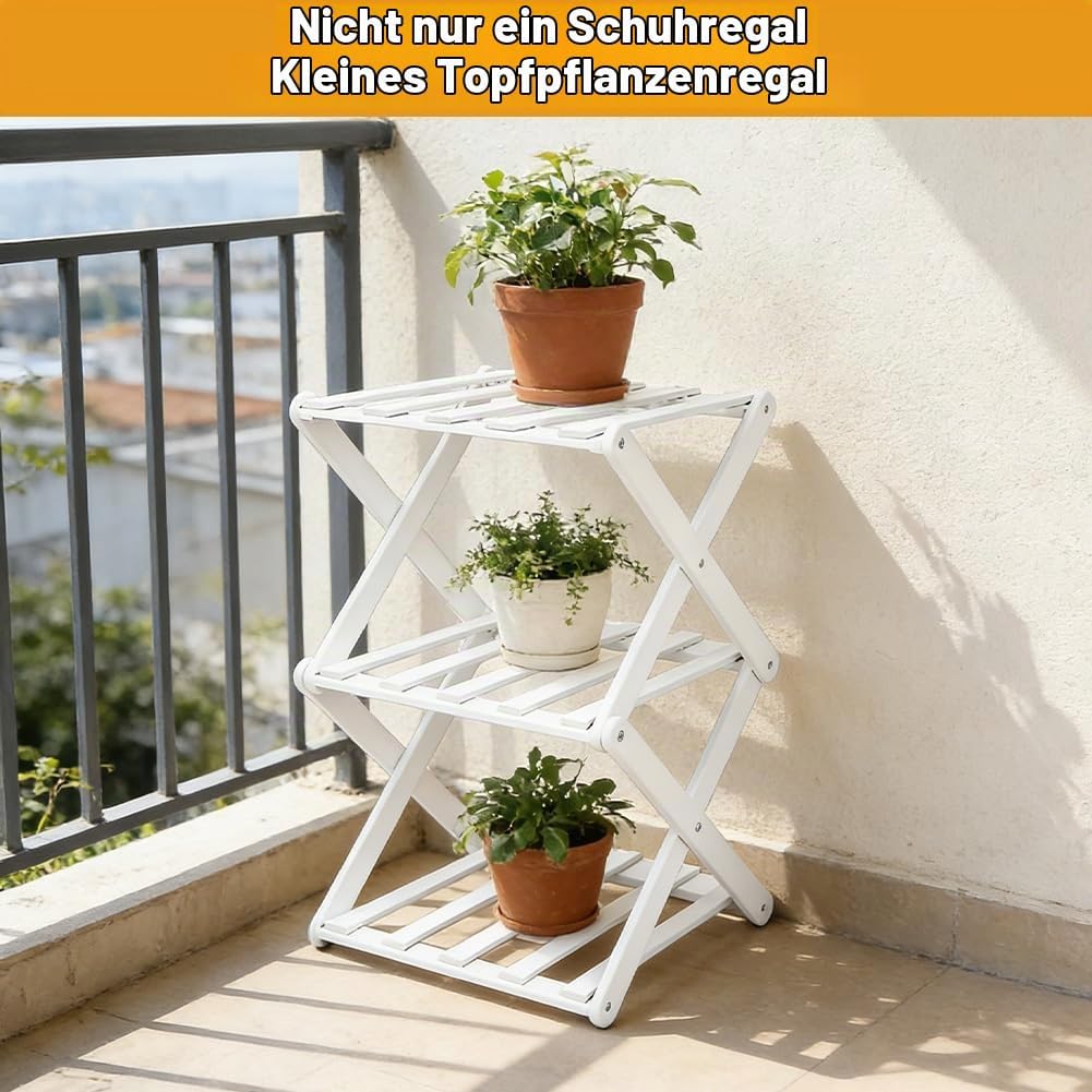 3 Ebenen Schmal Schuhregal, Faltbares Schuhregal, Mehrschichtiges Hoch Schuhregale Platzsparend, Kle