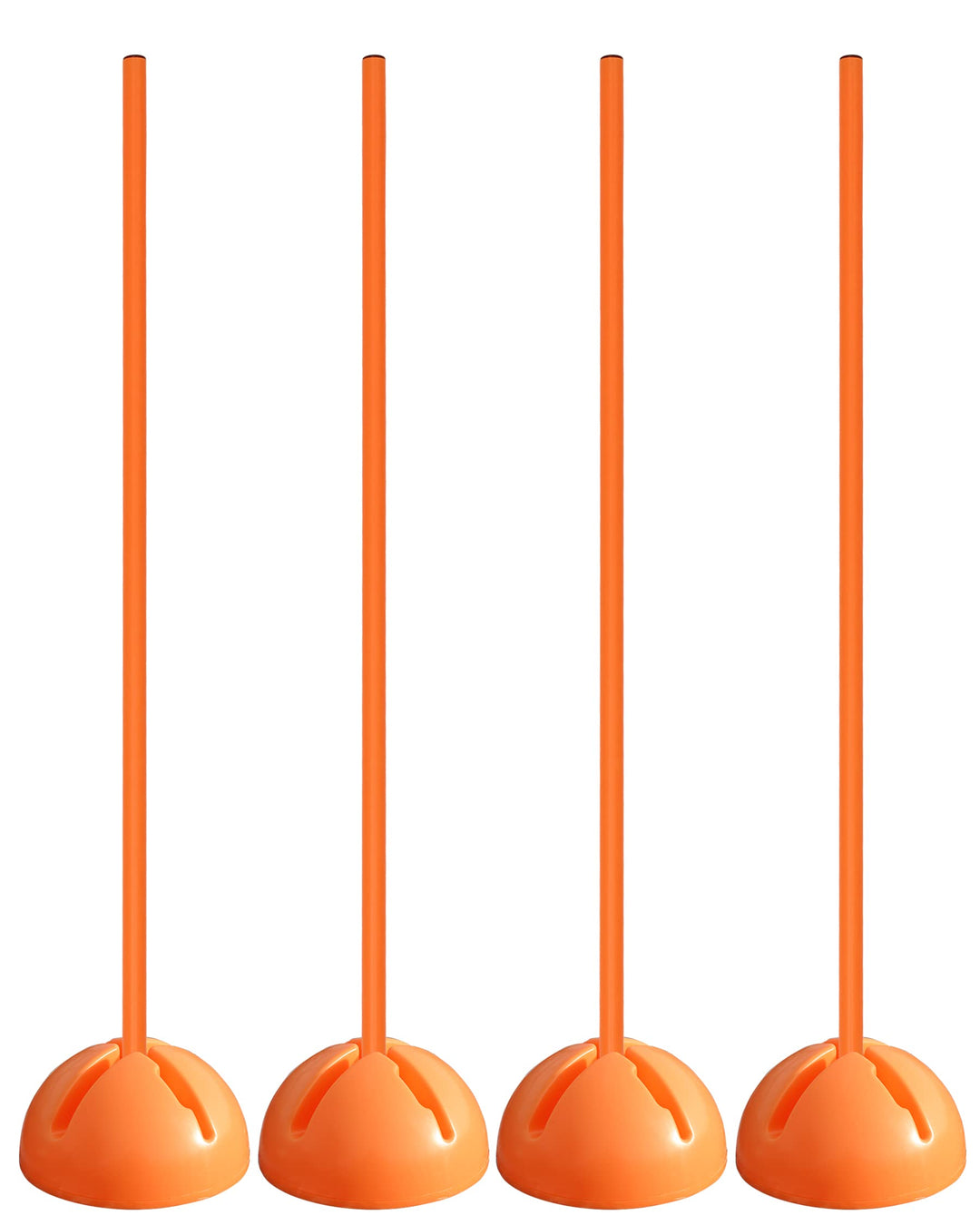 Kombi-X-Standfuss aus Kunststoff & Slalomstange 100 cm – 4er Set – befüllbarer Standfuss – Stange fü