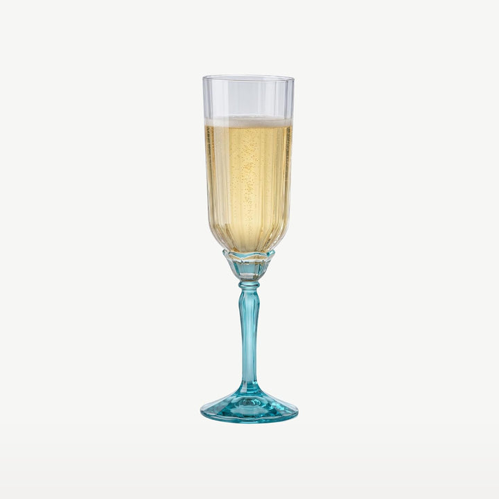 Bormioli Rocco Florian Prosecco - 210ml, 6 Stück, Leuchtend Blau
