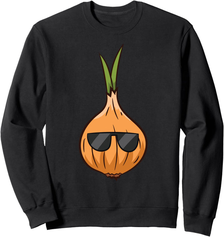 Zwiebel mit Sonnenbrille Gemüse Zwiebeln Sweatshirt
