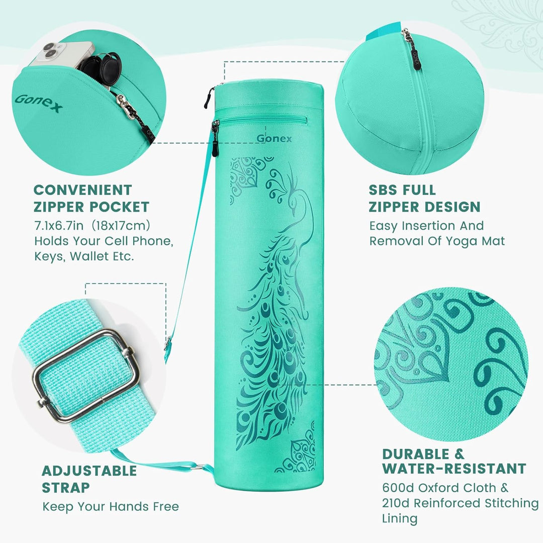 Gonex Yogatasche, Yogamatte Tasche Durchgehender Reissverschluss für Robuste wasserdichte Yogamatten