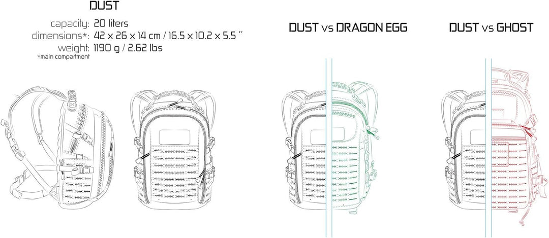Direct Action Dust Rucksack Schwarz