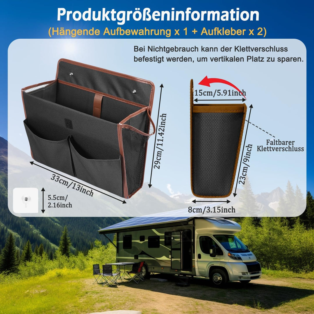 Wohnmobil Camping Organizer, Tür Organizer Hängend Selbstklebend, Faltbarer Schuhorganizer Hängeorga