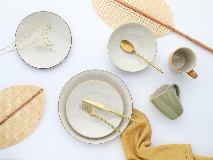 CreaTable, 22562, Serie Bamboo Garden, Geschirrset, Kombiservice 16 teilig