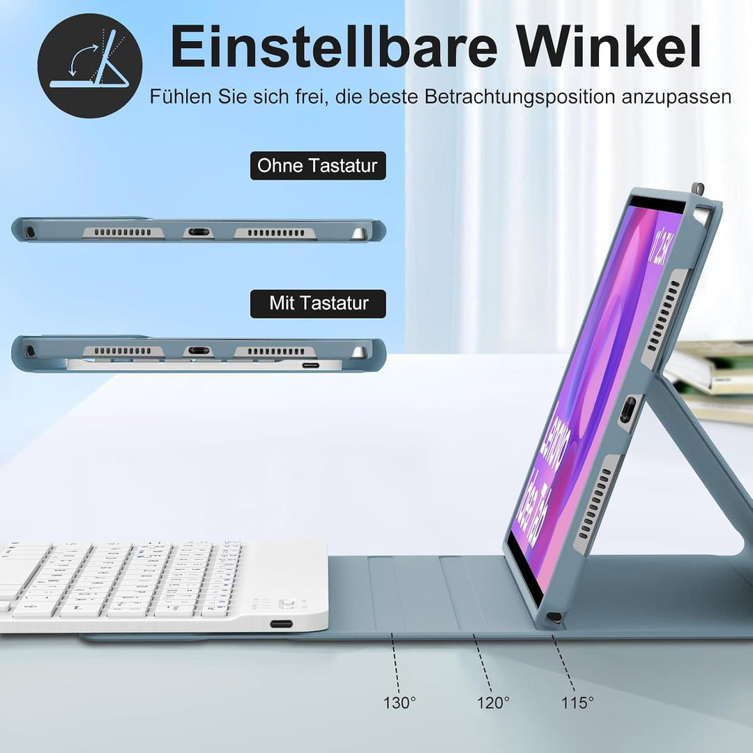 Tastatur für Lenovo Idea Tab Tablet 11" 2025, Blau | Hülle mit Tastatur für Lenovo Idea Tab 11 Zoll