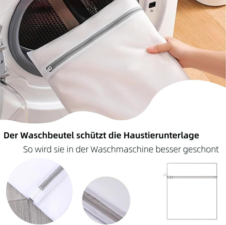 2 Stück Meerschweinchen Unterlage 60×40cm mit Waschbeutel – Waschbare Käfigeinlage & Käfigmatte für