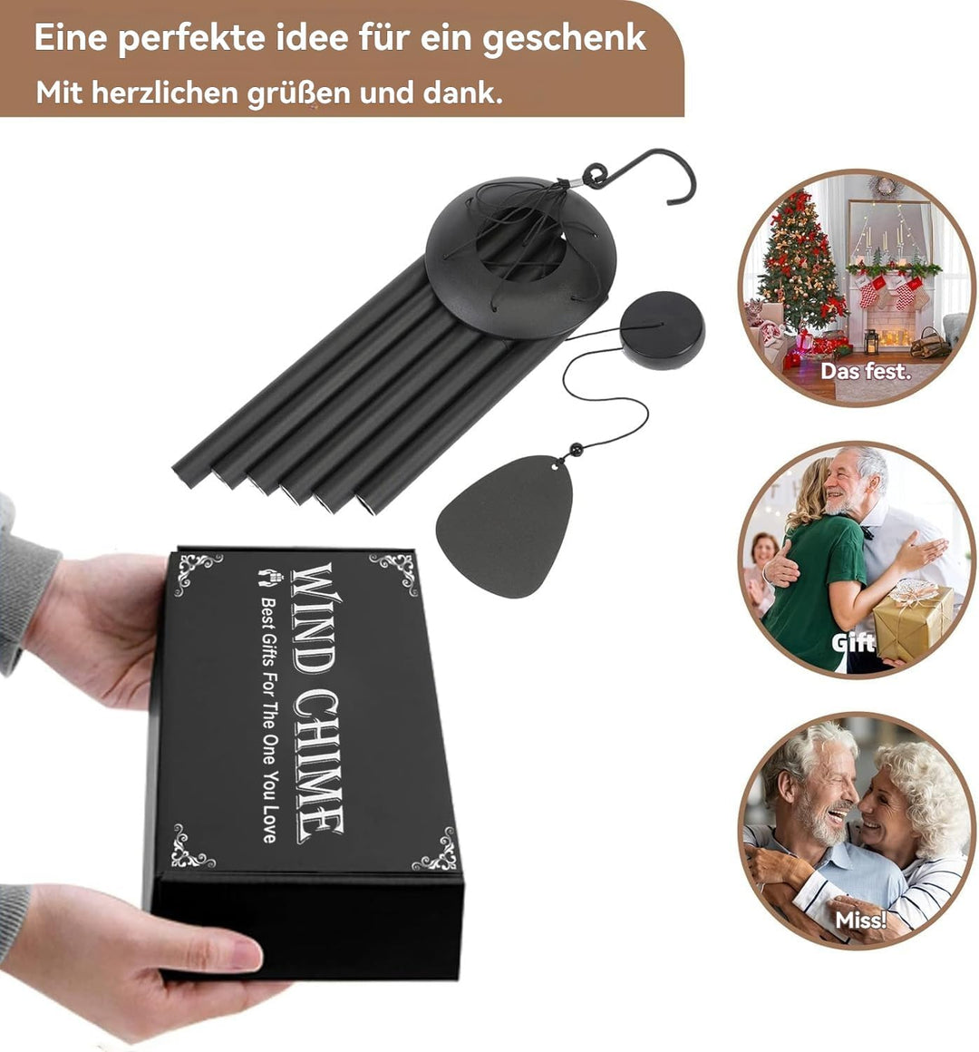 Windspiele FüR DraussEn HäNgend Windspiele - 6 RöHren Chimes FüR Garten, Balkon,Windspiel Garten -Ga