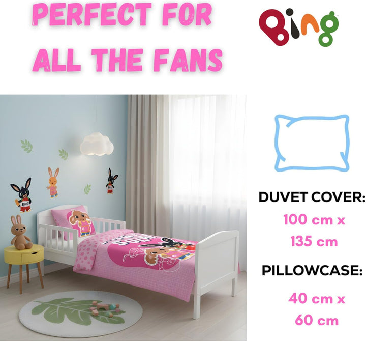Bing & Sula Kinderbettgrösse Bettwäsche Set | Bettbezug 100x135 cm + Kissenbezug 40x60 cm | 100% Bau