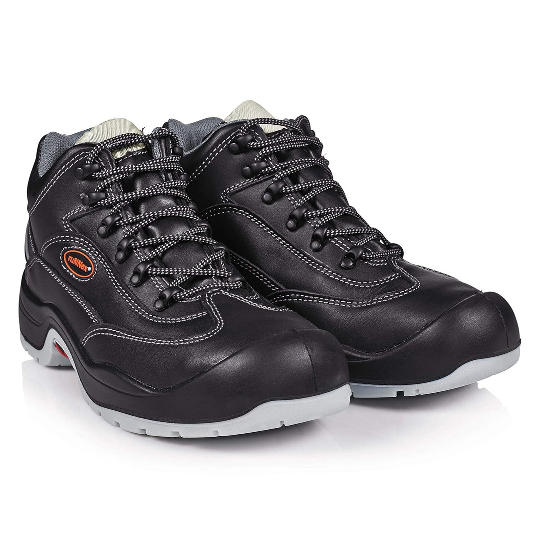 ruNNex Sicherheitshochschuhe S3 TeamStar Halbstiefel BGR 191, Grösse 38, schwarz, 5301, 38