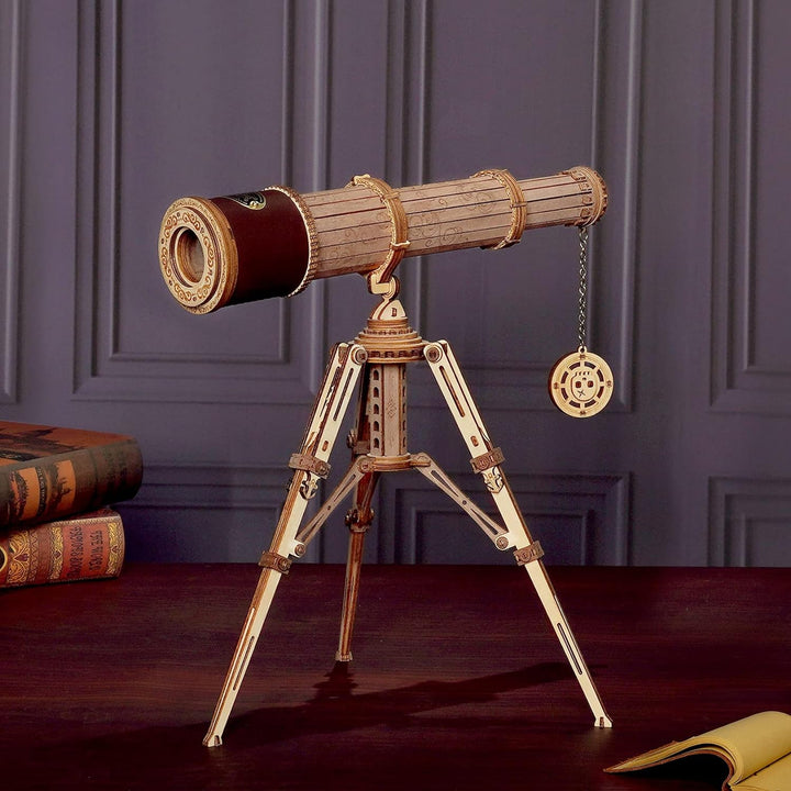 ROBOTIME 3D Teleskop Holzpuzzle Holzmodellbausätze knobelspiele für Erwachsene zum Bauen Ihres eigen