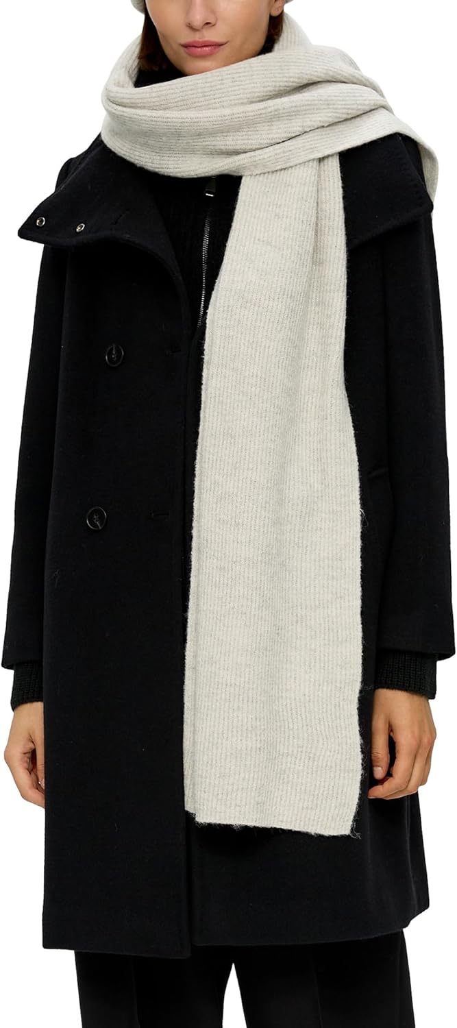 s.Oliver BLACK LABEL Damen Schal Einheitsgrösse Grau, Einheitsgrösse Grau