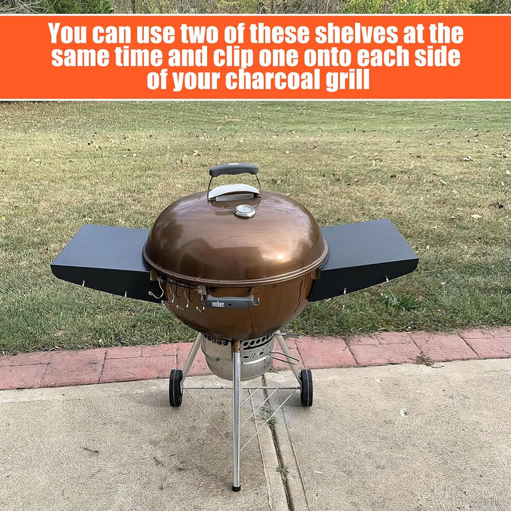 GFTIME Grill Beistelltisch für Weber 57 cm Kugelgrill, Master-Touch & Napoleon Kettle, Klappbarer BB