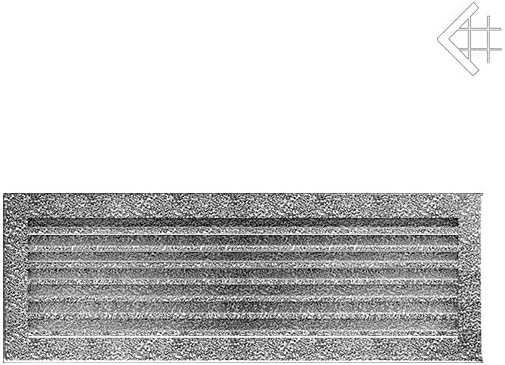 Lüftungsgitter Fresh 17x49 schwarz und Silber