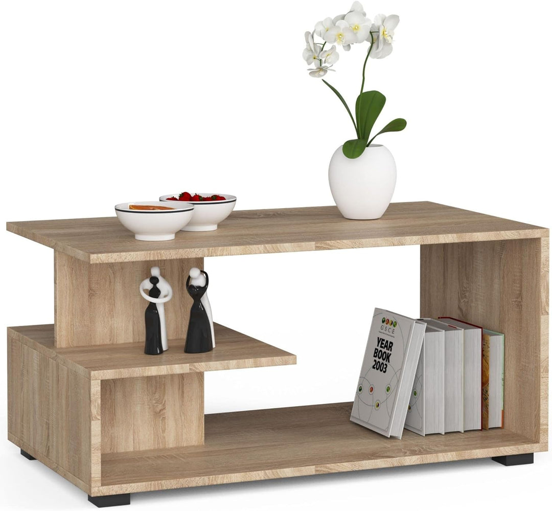 AKORD Couchtisch Holz | Pin 90x45x51cm| Schrank für Wohnzimmer | Schlafzimmer Schrank | Minimalistis
