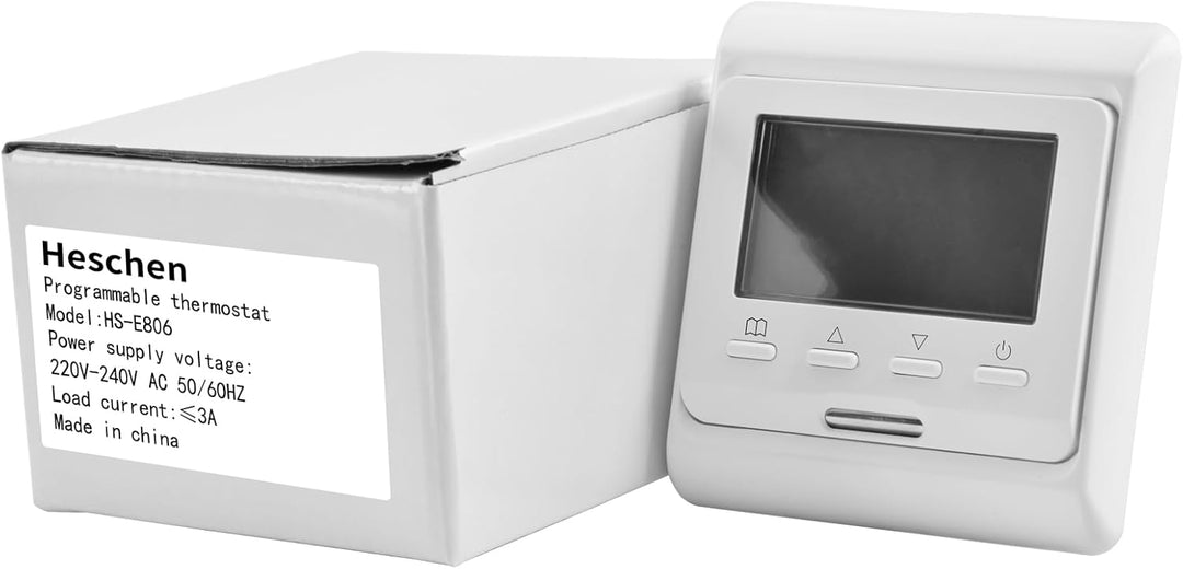 Heschen LCD Digital Wöchentliches Programmier Thermostat, HS-E806, 230VAC 3Ampere, Regler für Fussbo