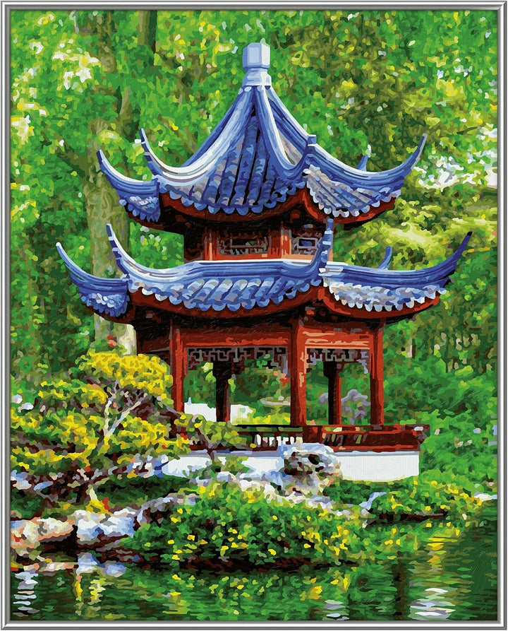 Schipper 609130850 Malen nach Zahlen - Pagode im Japanischen Garten - Bilder malen für Erwachsene, i