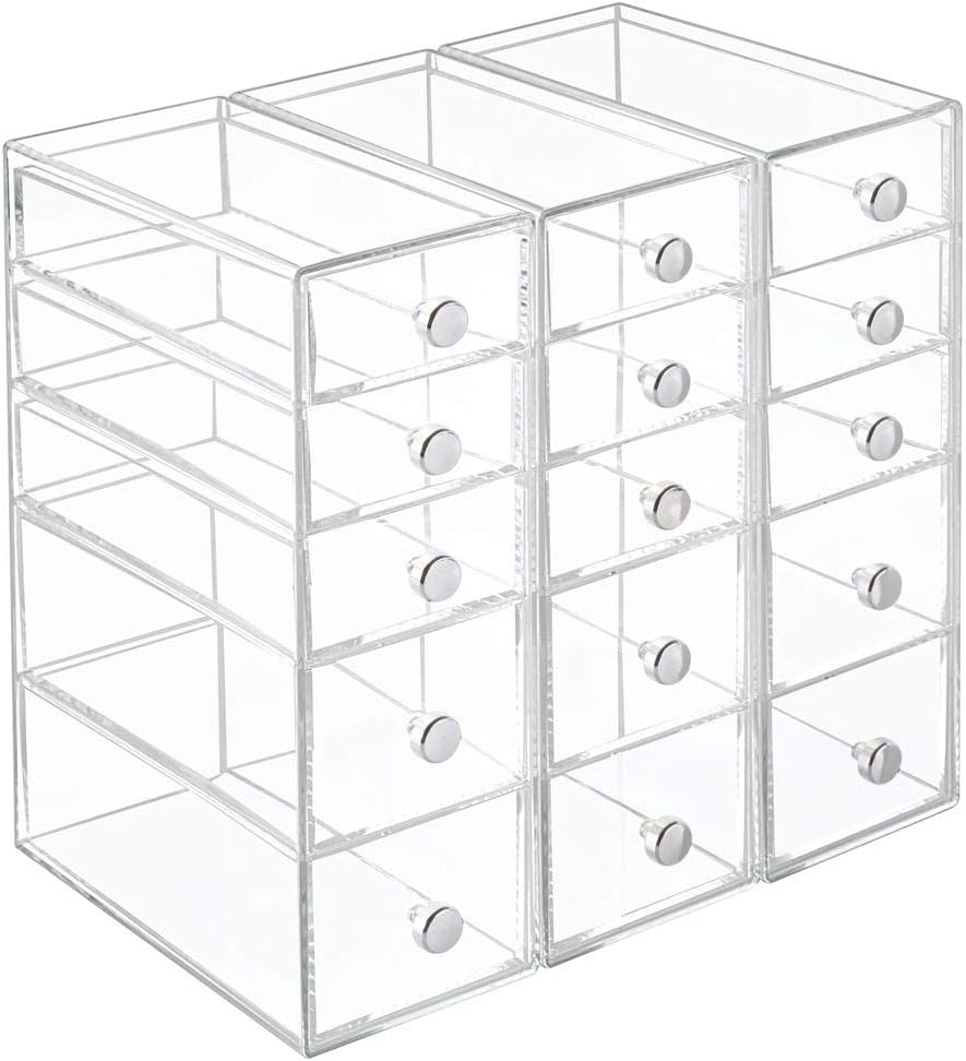 iDesign 39560EU Clarity Schubladenturm 5, durchsichtig 5 Schubladen, 5 Schubladen