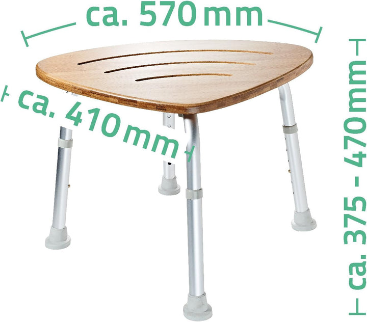 RIDDER Assistent A00502081 Badezimmer-Hocker, Dusch-Hocker, Bambus