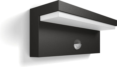 Philips myGarden Bustan LED Wandaussenleuchte, 9W, Anthrazit Anthrazit 4000 Kelvin Wandleuchte mit B