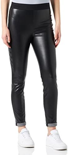 HUGO Damen Honati-3 Extra Slim-Fit Hose aus Kunstleder 34 Black1, 34 Black1