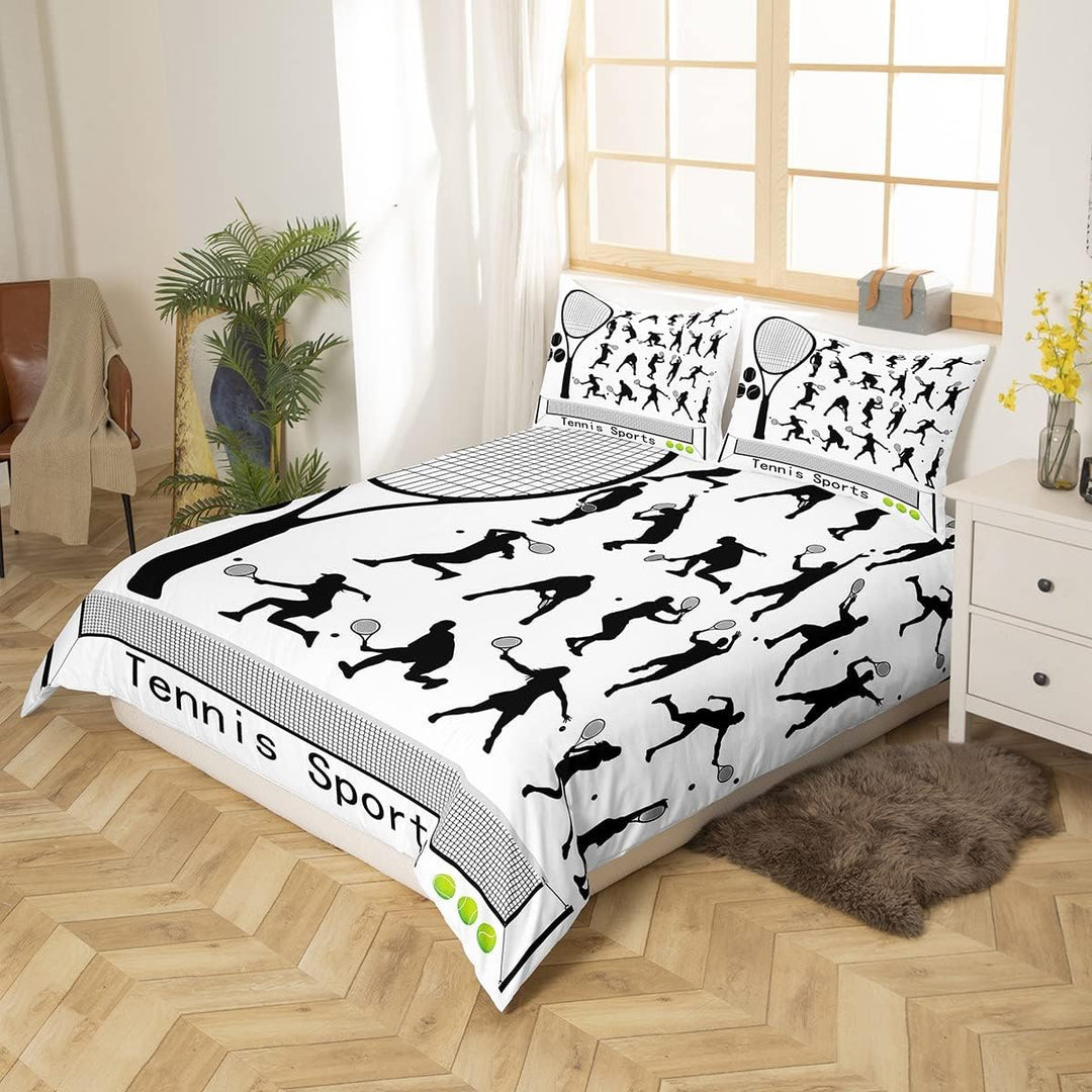 Loussiesd Tennis Sport Bettwäsche Set 135x200cm Sport betten Set für Kinder Jungen Jugendliche 3D Ba