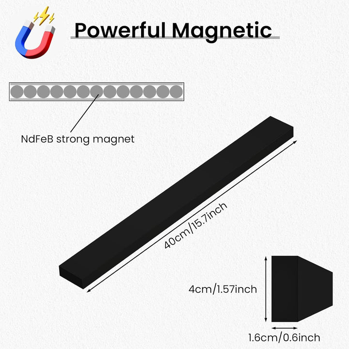 THMINS Magnetleiste Messer, 40 cm Magnetischer Messerhalter für die Wand, zur Messeraufbewahrung Wer