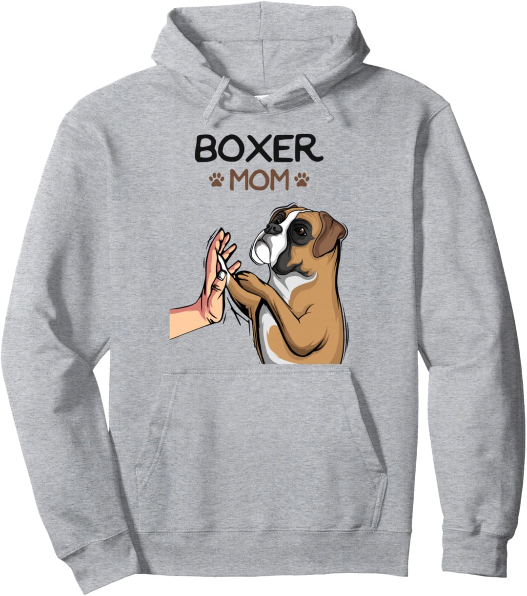 Boxer Hunde Mama Frauchen Damen Pullover Hoodie