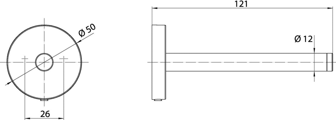 Emco Round Reservepapierhalter, 4305, Farbe: weiss, 60 x 60 x 130, Weiss