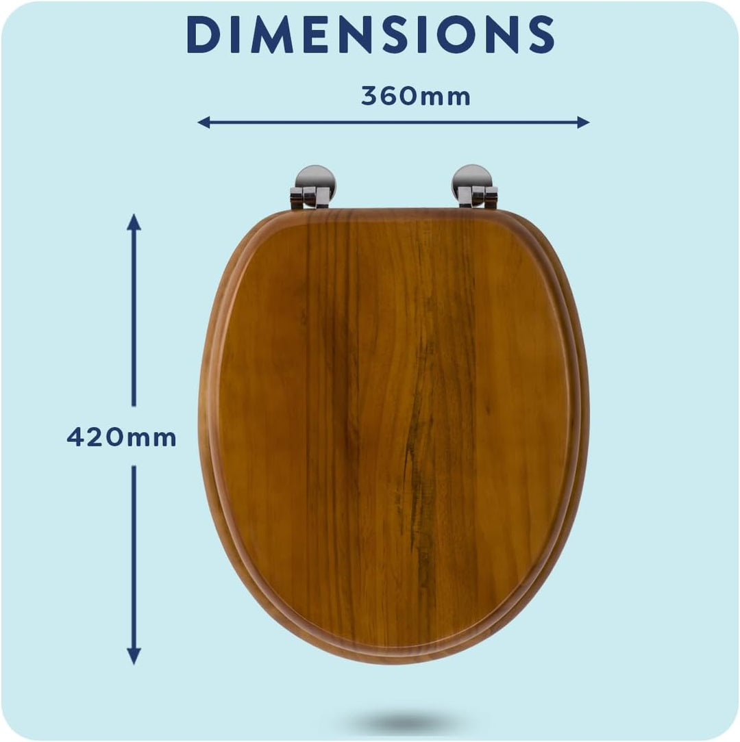 Croydex Massivholz-Toilettensitz, Pinie Antik