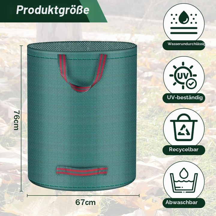 Flintronic Gartenabfallsack, Gartensäcke für Gartenabfälle 3X 272l, Grünschnittsäcke faltbar, Garten